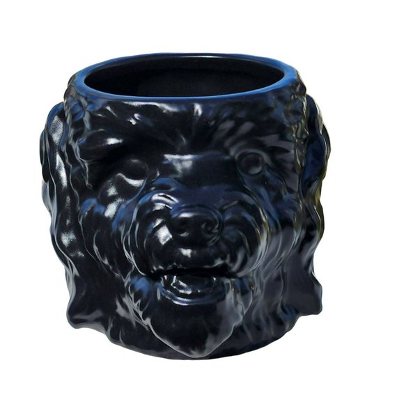 Tabitha Brown Black and Gold 3D‎ Dog Face Shaped Stoneware Coffee Mug 14 oz - Picture 13 of 14